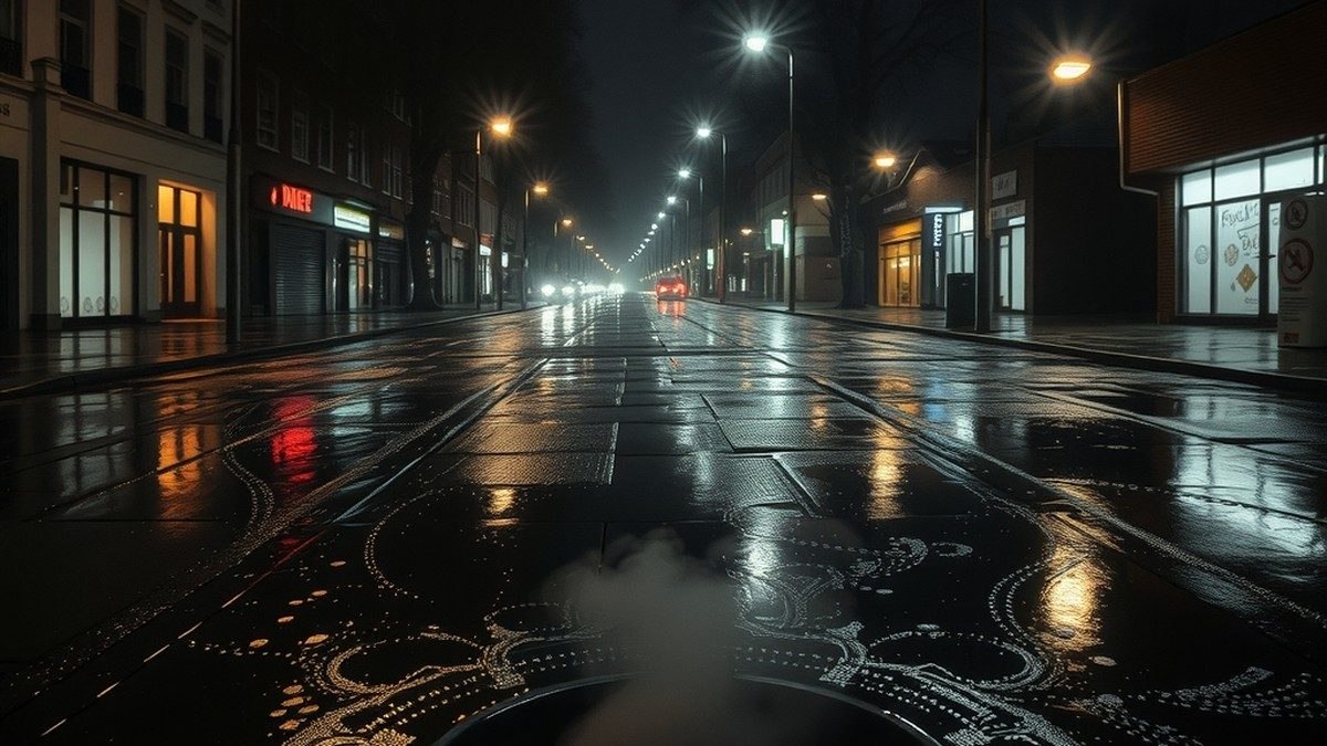 Rue new-yorkaise inondée et plongée dans l'obscurité après un ouragan, symbole de la menace des eaux dans Crawl 2