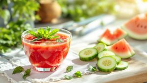 Recette estivale : gaspacho pastèque-concombre ultra frais