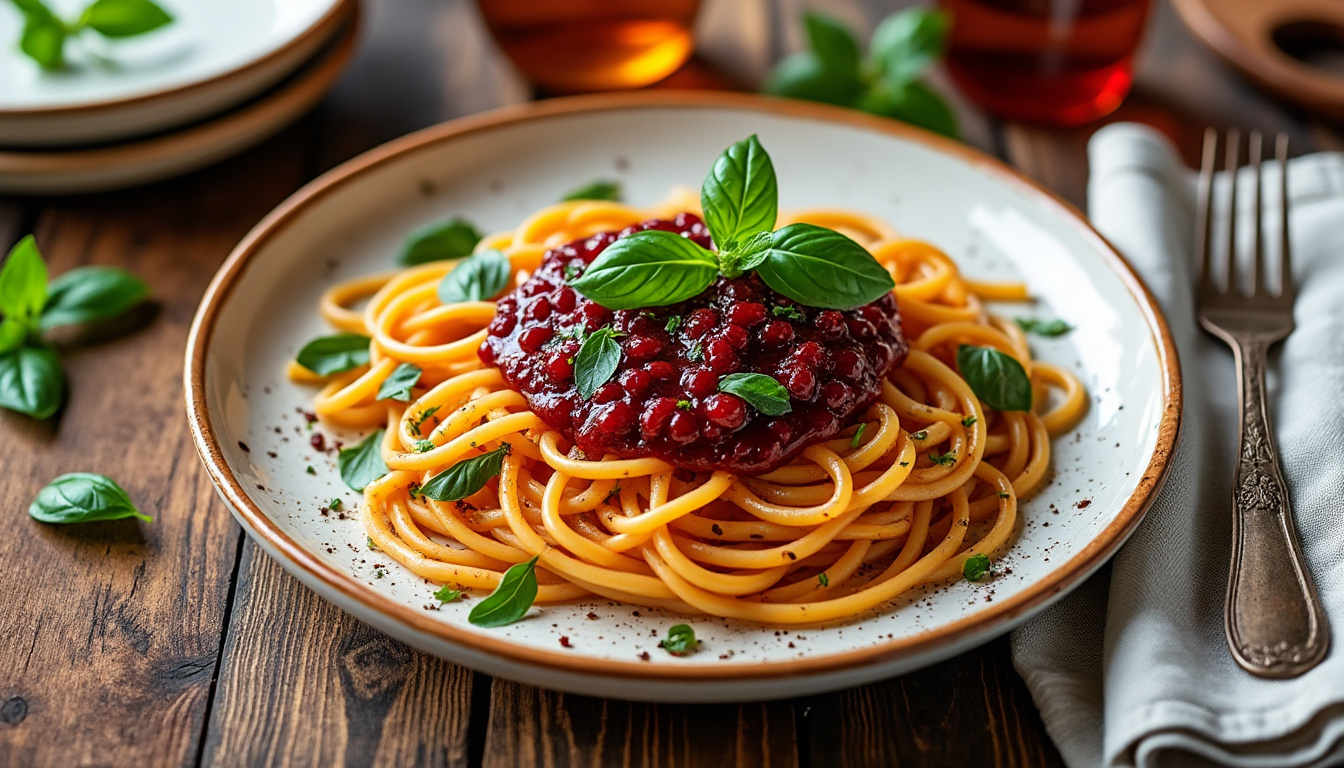 découvrez une recette de spaghetti originale, sublimée par une touche festive inattendue. surprenez vos convives avec ce plat gourmand et savoureux, idéal pour égayer vos repas et offrir une véritable fête à vos papilles !
