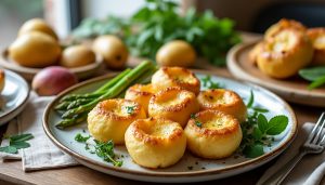 découvrez la recette authentique des pommes dauphine proposée par la chef française stéphanie le quellec : des bouchées croustillantes et fondantes, idéales pour sublimer vos repas de fête ou accompagner vos plats préférés.