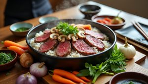 découvrez les conseils du chef wai mon pour améliorer vos compétences culinaires et réalisez une délicieuse recette de kamameshi aux champignons et wagyu. astuces de chef et saveurs japonaises garanties !
