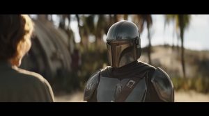 Din Djarin en armure de beskar dans le trailer officiel du film The Mandalorian and Grogu, prévu au cinéma le 22 mai 2026