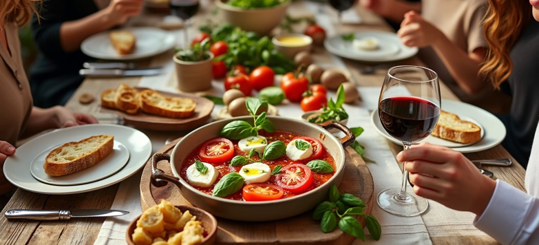 découvrez la recette simple et savoureuse de giada de laurentiis : un dîner convivial en seulement 4 ingrédients, inspiré des délicieuses saveurs romaines. idéal pour partager un repas gourmand et facile à préparer à la maison !