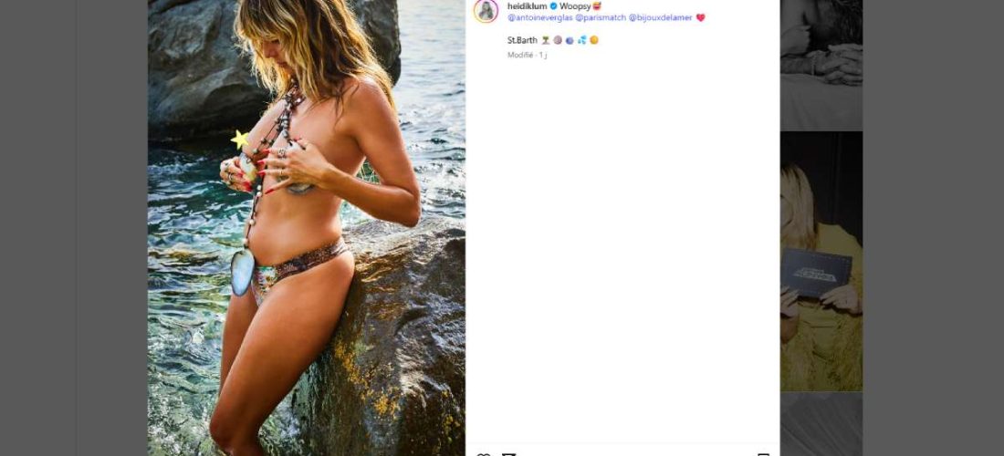 Heidi Klum topless à St-Barth : un “Woopsy” en perles de Tahiti qui enflamme Instagram